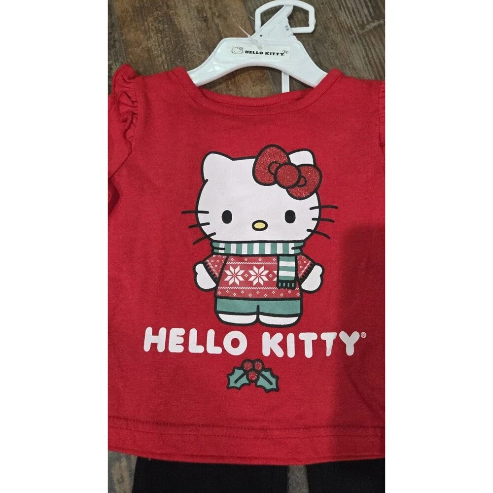 18 Months Hello Kitty 2 piece Holiday Christmas Set New B10